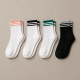 RUNOX Retro Socken in vier gestreiften Farbdesigns